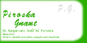 piroska gnamt business card
